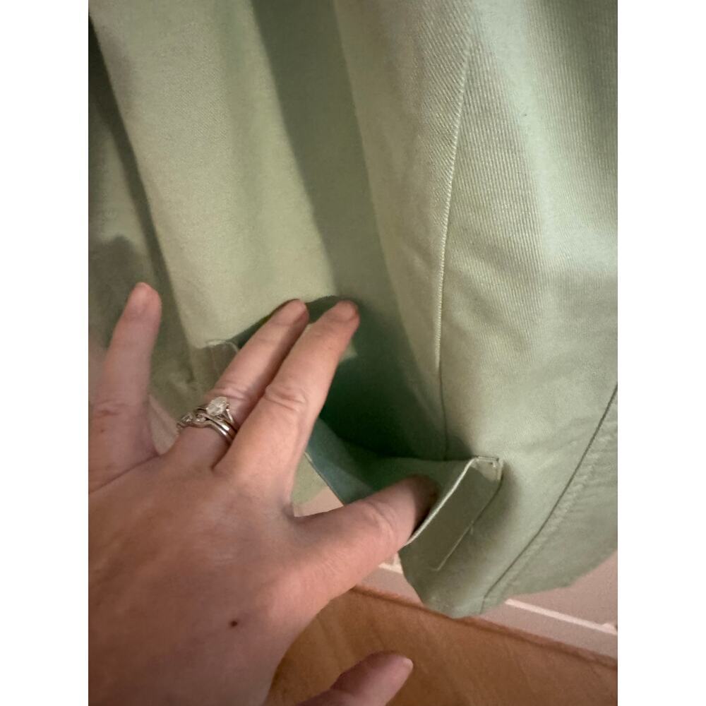 Joan Rivers New Cotton Signature Twill Cinched Back Blazer Green Medium Petite - Picture 8 of 13